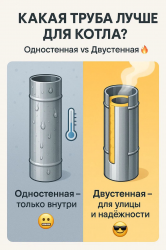Одностенная или двустенная труба: что выбрать для вашего котла?